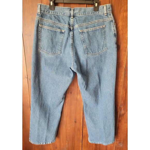 L.L. Bean Women 18 Petite Heavy Denim Jeans High Rise Medium Wash Comfy Chic✨ - Picture 6 of 6